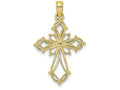 FJC Finejewelers 10k Yellow Gold Fancy Cross with Multi-shapes Charm
