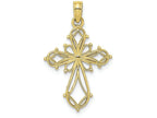 FJC Finejewelers 10k Yellow Gold Fancy Cross with Multi-shapes Charm