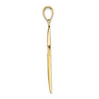 FJC Finejewelers 10k Yellow Gold Beveled Cross with Square Tips Charm