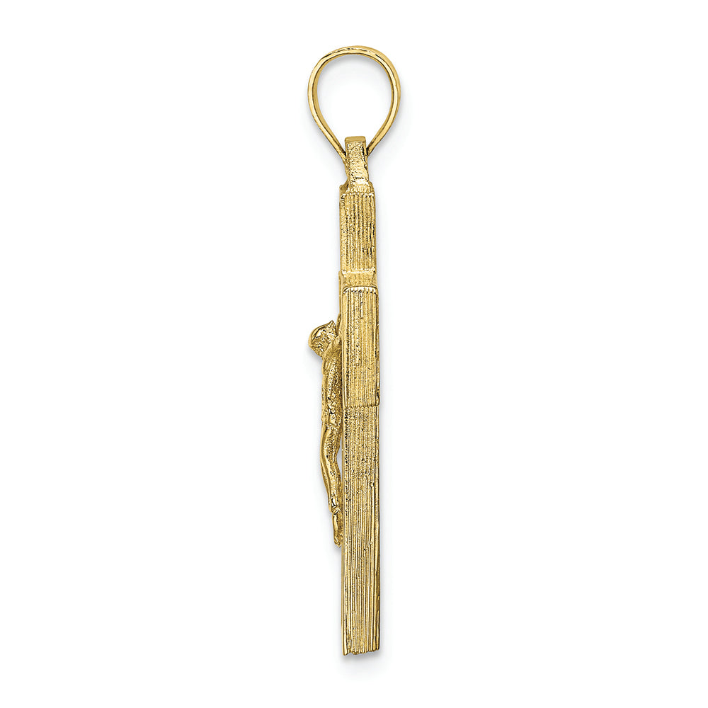 FJC Finejewelers 10k Yellow Gold Crucifix On Cross with Frame Charm