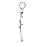 FJC Finejewelers 10k White Gold Crucifix On Cross with Frame Charm