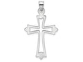 FJC Finejewelers 10k White Gold Cross with Pointed Tips Charm
