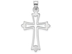 FJC Finejewelers 10k White Gold Cross with Pointed Tips Charm