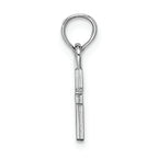 FJC Finejewelers 10k White Gold 3d Mini Cross Charm
