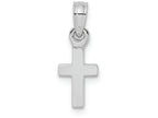 FJC Finejewelers 10k White Gold 3d Mini Cross Charm