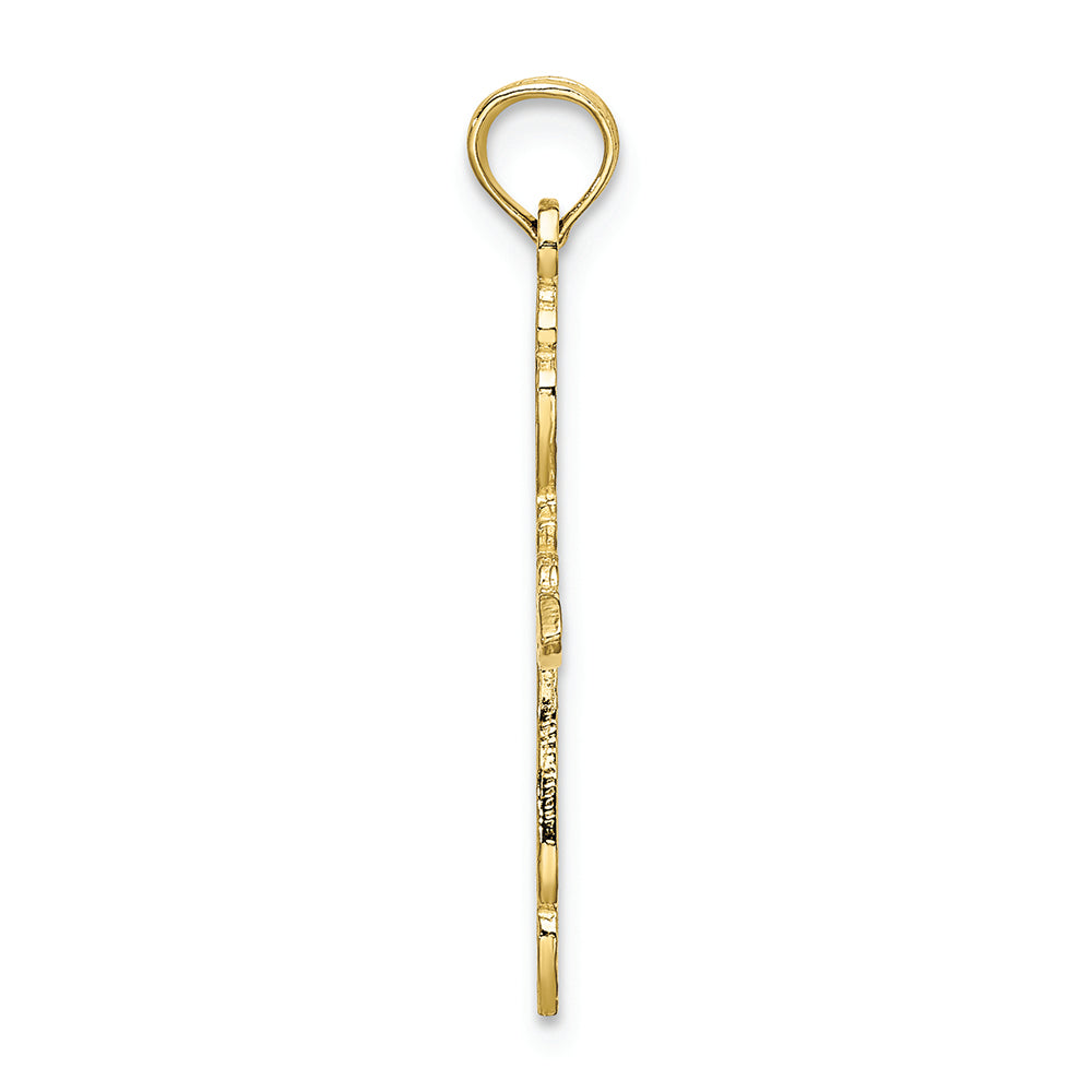 FJC Finejewelers 10k Yellow Gold Cross with X Center Charm