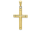 FJC Finejewelers 10k Yellow Gold Tubular Cross with Endcaps Charm