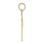 FJC Finejewelers 10k Yellow Gold Sqr Cross X Lace Center Charm