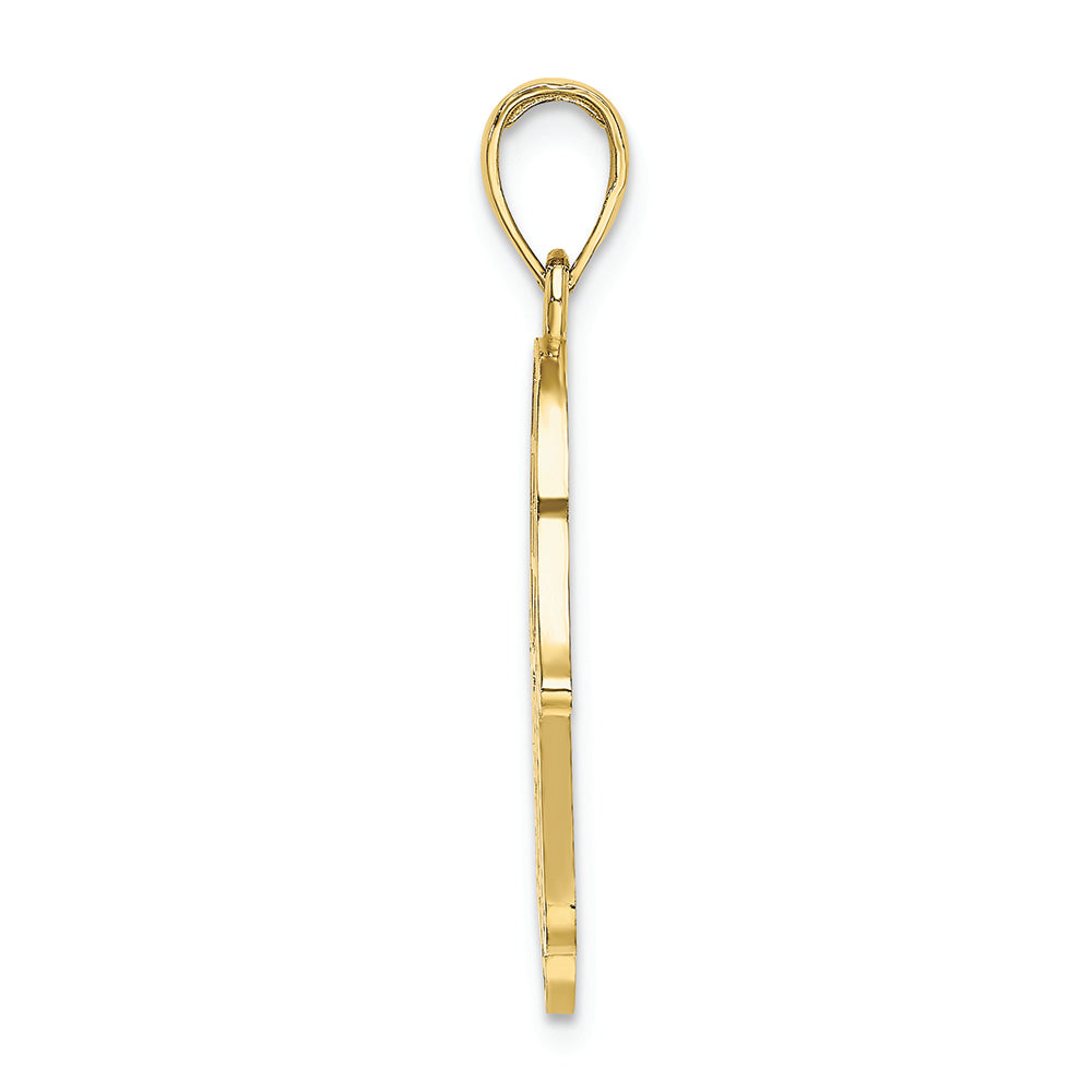 FJC Finejewelers 10k Yellow Gold Jewish Hand Of God with Star Of David Charm