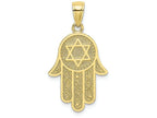 FJC Finejewelers 10k Yellow Gold Jewish Hand Of God with Star Of David Charm