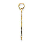 FJC Finejewelers 10k Yellow Gold Cross with Heart Center Stripes Charm