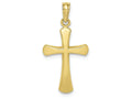 FJC Finejewelers 10k Yellow Gold Beveled Cross with Round Tips Charm