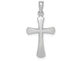 FJC Finejewelers 10k White Gold Beveled Cross with Round Tips Charm