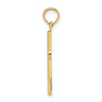 FJC Finejewelers 10k Yellow Gold Beveled Cross with Round Tips Charm