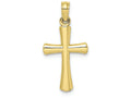 FJC Finejewelers 10k Yellow Gold Beveled Cross with Round Tips Charm