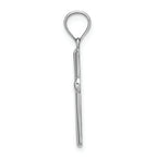 FJC Finejewelers 10k White Gold Beveled Cross with Round Tips Charm