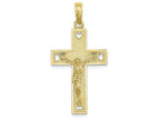 FJC Finejewelers 10k Yellow Gold I Love Jesus Crucifix Heart Charm
