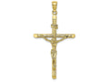 FJC Finejewelers 10k Yellow Gold Crucifix Charmtextured Cross