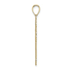 FJC Finejewelers 10k Yellow Gold Tri-tipped Cross with Scroll Pattern Charm