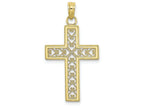 FJC Finejewelers 10k Yellow Gold Beaded Outlinefiligree Center Cross Charm