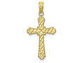 FJC Finejewelers 10k Yellow Gold Bright Cut Marquis Shapes Cross Charm