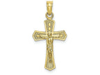 FJC Finejewelers 10k Yellow Gold Crucifixbeveled Edges Charm