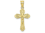 FJC Finejewelers 10k Yellow Gold Crucifix with Scalloped Edge Charm