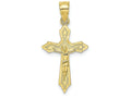 FJC Finejewelers 10k Yellow Gold Crucifix with Arrow Pointed Ends Charm