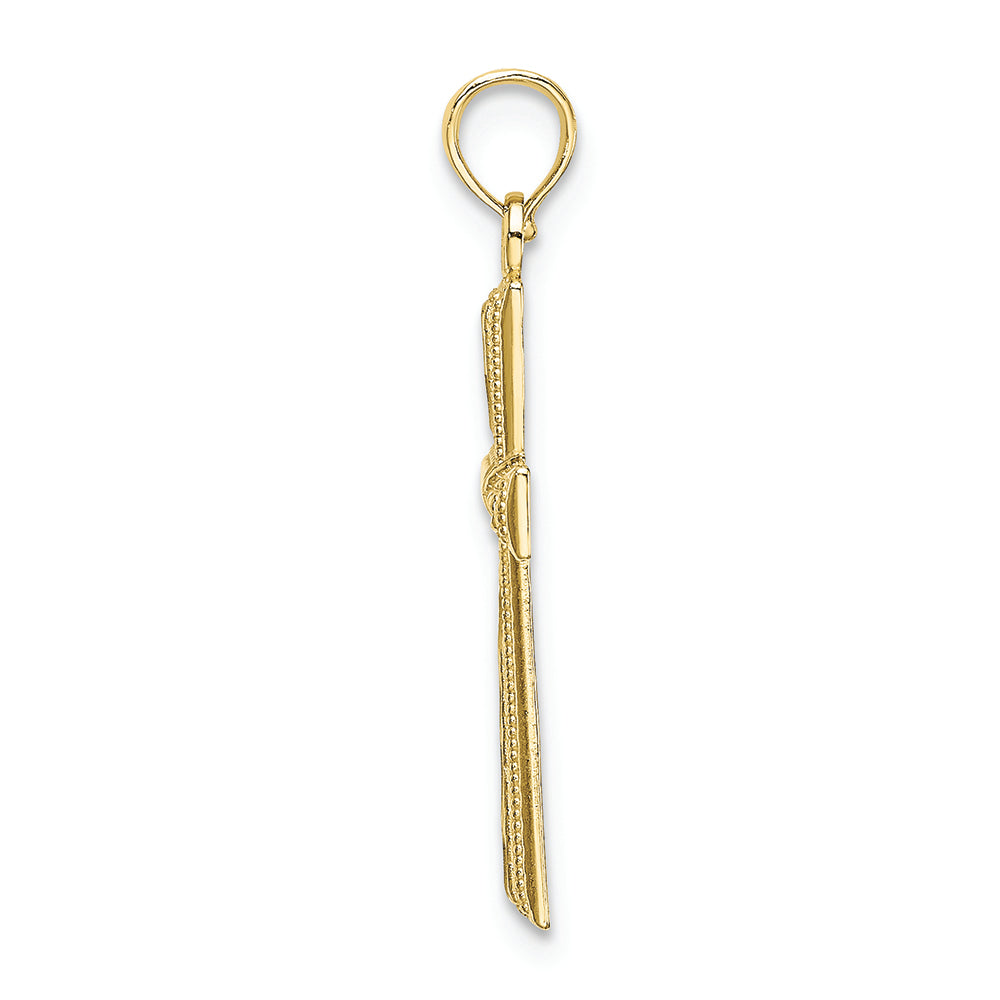 FJC Finejewelers 10k Yellow Gold Bright Cut Cross with X Center Edges Charm