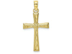 FJC Finejewelers 10k Yellow Gold Bright Cut Cross with X Center Edges Charm