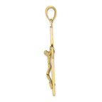 FJC Finejewelers 10k Yellow Gold Crucifix On Swirl Cross Charm