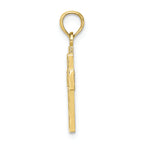 FJC Finejewelers 10k Yellow Gold Block Cross with Hearts Charm