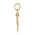 FJC Finejewelers 10k Two-tone Gold Heart with Pink Love Dangling Insidetwo-color Charm