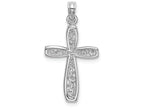 FJC Finejewelers 10k White Gold Cross with Filigree Center Charm