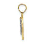FJC Finejewelers 10k Yellow Gold Double Heart Cross Inside Charm