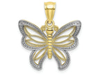 FJC Finejewelers 10k Two-tone Gold Butterfly Beaded Wings Charm
