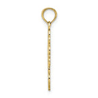 FJC Finejewelers 10k Two-tone Gold Beaded Lace Trim Cross with Rhodium Center Charm