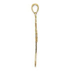 FJC Finejewelers 10k Yellow Gold Cross with Scalloped Edges White Center Charm