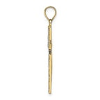 FJC Finejewelers 10k Yellow Gold Bright Cut Cross Center ( Loops Stick Cross) Charm