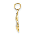 FJC Finejewelers 10k Yellow Gold with with Rhodium Snowman Charm