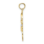 FJC Finejewelers 10k Yellow Gold with with Rhodium Snowman Charm