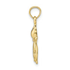 FJC Finejewelers 10k Yellow Gold with with Rhodium Cat with Baby Silhouette Charm White Yellow Cat