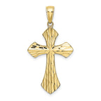 FJC Finejewelers 10k Two-tone Gold Bright Cut Reversible Crosstwo-color Charm