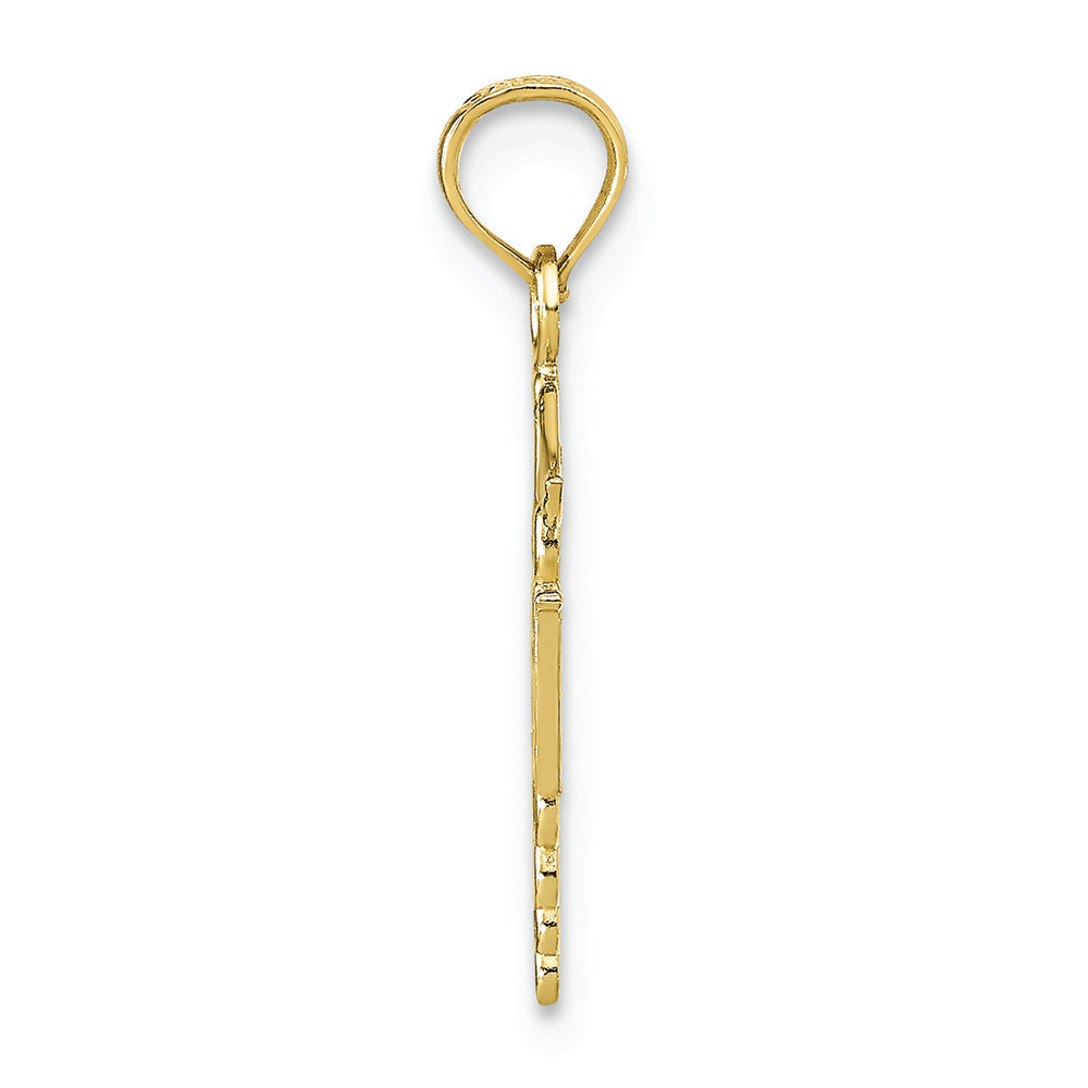 FJC Finejewelers 10k Yellow Gold Rn Caduceus Charm
