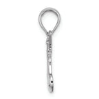 FJC Finejewelers 10k White Gold Mom Below 2 Angels Holding A Heart Charm