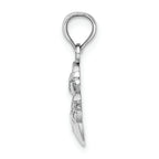FJC Finejewelers 10k White Gold Snowman with Scarf Hat Charm