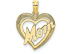 FJC Finejewelers 10k Yellow Gold Mom Inside Double Heart Charm