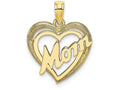FJC Finejewelers 10k Yellow Gold Mom Inside Double Heart Charm