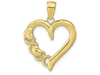 FJC Finejewelers 10k Yellow Gold Heart with Xo Side Polish Charm