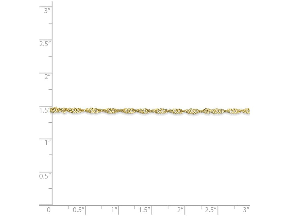 FJC Finejewelers 30 Inch 10k 1.70mm Singapore Chain Necklace